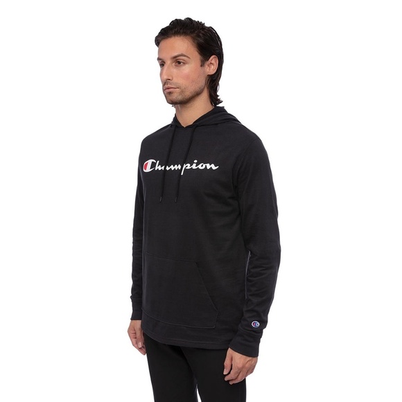 New Champion Men's Black Long Sleeve Hoodie - Picture 3 of 13